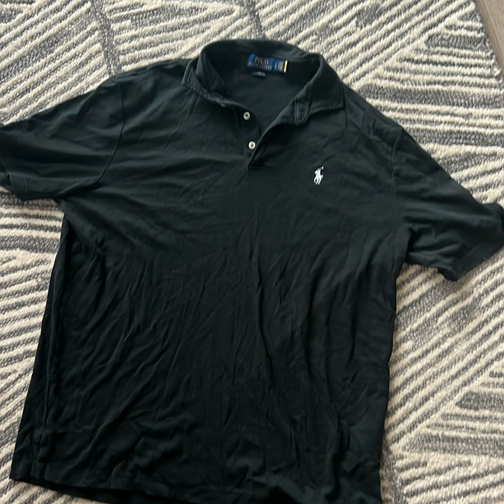 Polo by Ralph Lauren - short sleeve Polo Shirt - Black - Large